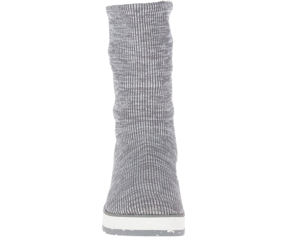 Merrell Boots Grey - Juno Knit Pull On - Womens 95TOCEMQH